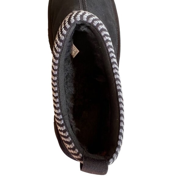 Koolaburra By UGG Women's Burree Platform Black Suede Slip-On Slippers With Chec - Picture 14 of 16